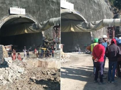 uttarkashi under construction tunnel collapse deaths injured rescue operation | उत्तरकाशीमध्ये निर्माणाधीन बोगद्याचा काही भाग कोसळला, 50-60 मजूर अडकल्याची भीती