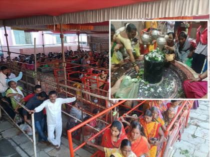 Video: Har Har Mahadev! The devotees took the spiritual darshan of Vaidyanatha in the cheers | Video: 'हर हर महादेव'च्या जयघोषात भाविकांनी घेतले वैद्यनाथाचे मनोभावे दर्शन