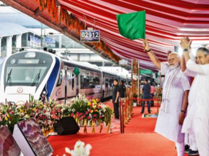 Five 'Vande Bharat' Expresses, including Goa-Mumbai, flagged off by Prime Minister | 'Vande Bharat' Expresses: गोवा-मुंबईसह पाच ‘वंदे भारत’ एक्स्प्रेस, पंतप्रधानांनी दाखवला हिरवा झेंडा