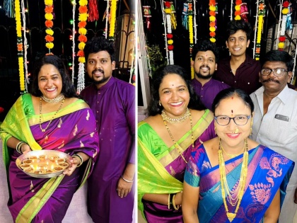 maharashtrachi hasyajatra fame vanita kharat celebrates first diwali after marriage shared photo | 'महाराष्ट्राची हास्यजत्रा' फेम वनिताचं लग्नानंतरच्या दिवाळीचं खास सेलिब्रेशन, शेअर केले फोटो