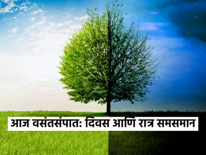 Today is the middle day of spring, six months from today... | आज वसंतसंपात अर्थात दिवस आणि रात्र समसमान असणारा दिवस, आजपासून सहा महिन्यांनी... 