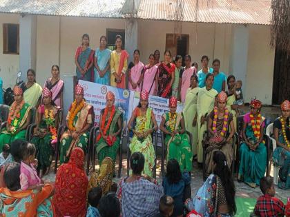 1187 pregnant women were given lessons on balanced diet. | ११८७ गर्भवतींची ओटीभरण, संतुलित आहाराचा जागर; अंगणवाडी केंद्रावर विविध कार्यक्रम