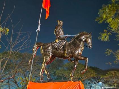 A statue of Ashwaruda Chhatrapati Shivaji Maharaj erected in the panaji | राजधानीत उभारला अश्वरुढ छत्रपती शिवाजी महाराजांचा पुतळा