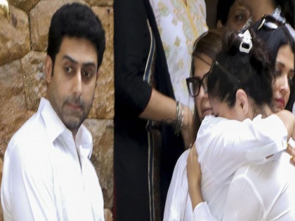 Kajol breaks down in Aishwarya Rai’s arms at father-in-law Veeru Devgan’s funeral as Abhishek consoles her. Watch Video | सासऱ्यांच्या अंत्ययात्रेला काजोलला झाले अश्रू अनावर, वीरू देवगण यांच्यासोबत खूपच छान होते तिचे नाते