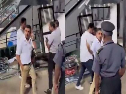  Video of former India player getting angry after fans chanted Kohli-Kohli in front of Gautam Gambhir during asia cup 2023 ind vs nep match is going viral  | गौतम गंभीरला पाहताच चाहत्यांनी दिला विराट-विराटचा नारा; भाईचा चढला ना पारा, Video