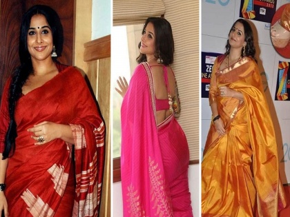 Here's why Vidya Balan doesn't wear same saree Again | एकदा नेसलेली साडी विद्या बालन परत नेसत नाही, मग काय करते ?