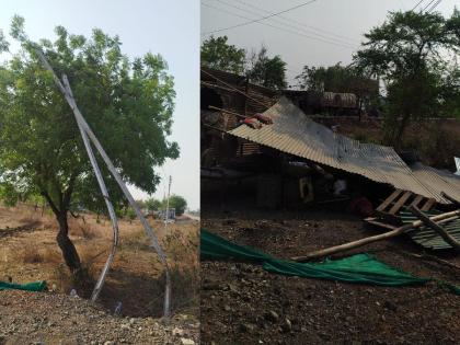 A stormy rainstorm; 26 electricity poles damaged in Wardha division | वादळीवाऱ्यासह पावसाचा फटका; वर्धा विभागातील २६ वीज खांब क्षतिग्रस्त