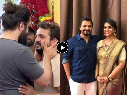 vijay raghvendra wife spandana last rites kgf star yash consoled actor | Video: पत्नीला अखेरचा निरोप देताना विजय राघवेंद्र गहिवरला, 'केजीएफ' स्टार यशने दिला धीर