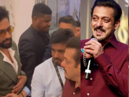 salman khan bodyguards pushed vicky kaushal away at iifa press conferrence | Video : सलमानच्या सुरक्षारक्षकांनी विकी कौशललाही बाजूला केलं, अभिनेत्याचे चाहते सलमानवर नाराज