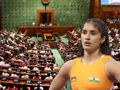 Vinesh Phogat Disqualified From Olympics: Uproar in Lok Sabha over Vinesh's disqualification, Sports Minister to answer, Opposition aggressive | विनेशला अपात्र ठरवण्यावरून लोकसभेत गदारोळ, क्रीडामंत्री जबाब द्या, विरोधी पक्ष आक्रमक