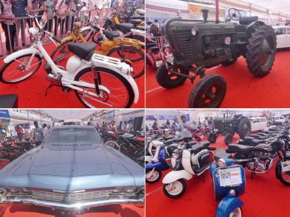 Impala, Russian Tractor, Premier Padmini; Kolhapurkars throng to see the vintage cars | इम्पाला, रशियन ट्रॅक्टर, प्रिमियर पद्मिनी; व्हिन्टेज गाड्या पाहण्यासाठी कोल्हापूरकरांची मोठी गर्दी