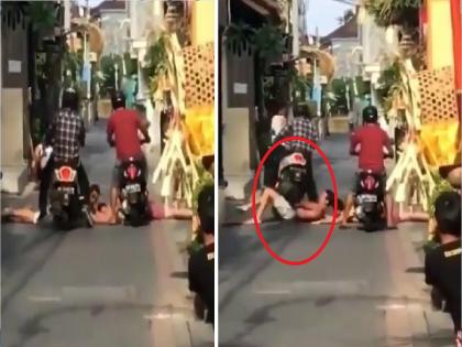 Accident Viral Video: Scooter driver crushed man and ran away, see shocking video | Accident Viral Video: ...अन् स्कूटर चालक त्याला चिरडून झाला पसार, पाहा नेमकं काय झालं