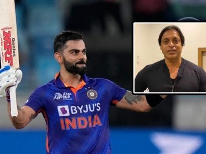 Virat Kohli should think on it seriously after T20 World Cup 2022 says Pakistan Cricketer Shoaib Akhtar Asia Cup 2022 IND vs AFG | Shoaib Akhtar on Virat Kohli: विराटने T20 World Cup 2022 नंतर 'या' गोष्टीचा नक्कीच विचार केला पाहिजे; Pakistan च्या शोएब अख्तरने दिला सल्ला