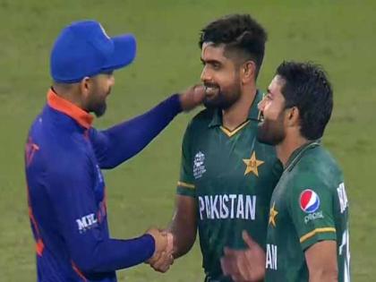 Babar Azam Does Not Want to Reveal Conversation he Had With Virat Kohli During T20 WC | भारताच्या पराभवानंतर विराटच्या कानात काय सांगितलंस? पाकिस्तानच्या कर्णधाराचं जबरदस्त उत्तर