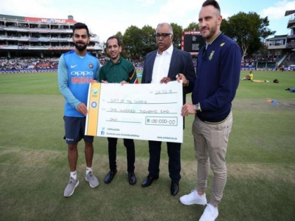 Indian Cricket team helps Capetown to fight with water crisis | भारतीय संघाची दक्षिण अफ्रिकेला 5.6 लाखांची आर्थिक मदत