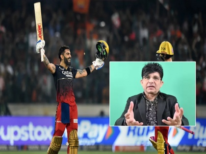 Virat Kohli criticized by bollywood actor krk after his celebration after scoring a century in the RCB vs SRH match in IPL 2023 | "कोहलीनं शतक ठोकल्यानंतर इतकं नाटक केलं की...", 'विराट' सेलिब्रेशनवर KRKचं टीकास्त्र
