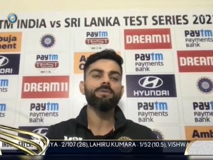 IND vs SL, 1st Test Live Updates : Virat Kohli in the post match press conference, I told Rahul bhai that I am feeling like I am making my debut for India  | Virat Kohli, IND vs SL, 1st Test: आज पदार्पणाचा सामना खेळतोय, असं वाटत होतं; विराट कोहलीचं भावनिक मत