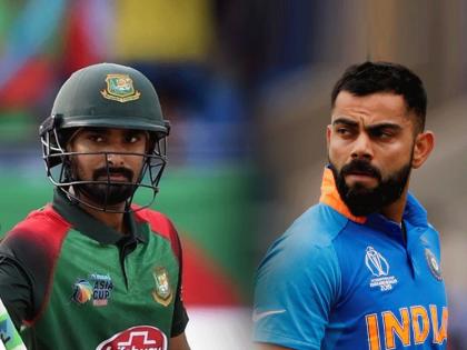 T20 World Cup IND Vs BAN virat kohli gifts a bat to litton das after ind vs ban match in t20 wc bcb cricket | T20 World Cup IND Vs BAN : विराट कोहलीचा मनाचा मोठेपणा; बांगलादेशकडून चिटींगचा आरोप होऊनही खेळाडूला दिली खास भेट