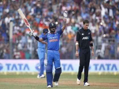 India vs New Zealand, winning the toss, Virat's decision of batting | कर्णधार विराट कोहलीचा शतकी तडाखा; न्यूझीलंडला २८१ धावांचे आव्हान  