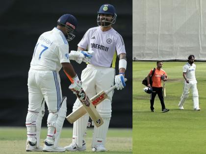 Pant-Virat 'exercising' the short length ball; KL Rahul had to leave the field due to injury | पंत-विराटची शॉर्ट लेंथ चेंडूवर 'कसरत'; KL राहुलला दुखापतीमुळं सोडावं लागलं मैदान