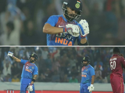 India vs West Indies: Virat Kohli reveals reason for 'Notebook' celebration after beating windies in first T20I | India vs West Indies: विराट सर्वांची 'नोंद' ठेवतो; ऐका अजब सेलिब्रेशनमागची गजब गोष्ट! Video
