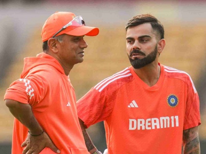 Rahul Dravid on Virat Kohli’s availability for the next match - “ It’s best to ask the selectors. Selectors will be in better position to tell you as they are going to announce the squad in few days. We will connect with him and find out. “ | विराटबाबत मला काय विचारता, ते तुम्ही...! राहुल द्रविडच्या उत्तरानं उंचावल्या भुवया 