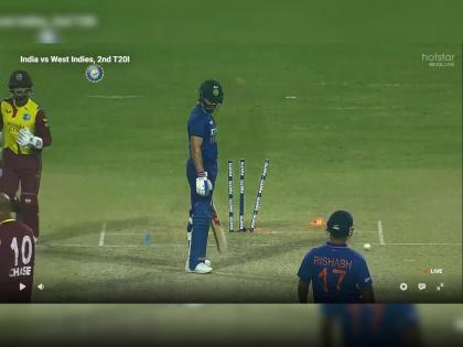 IND vs WI, 2nd T20I Live Update : Virat Kohli dismissed just after reaching his fifty. 52 in 41 balls, what a ball by Roston Chase | IND vs WI, 2nd T20I Live Update : रोहित शर्माच्या नेतृत्वाखाली विराट कोहलीचे पहिले अन् विक्रमी अर्धशतक; पण रोस्टन चेसने उडवल्या तीन महत्त्वाच्या विकेट