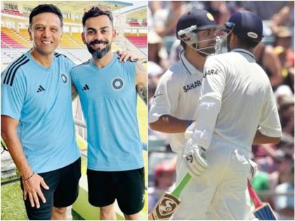 Never Imagined journey would…; Virat Kohli shared a photo with head coach Rahul Dravid on Instagram, expressing gratitude for their journey bringing them back to Dominica in different roles.  | असा प्रवास ज्याचा विचारही केला नव्हता...! विराट कोहली इमोशनल, राहुल द्रविडसोबत विशेष पोस्ट