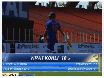 IND vs WI, 2nd ODI Live Updates : Odean Smith gets Rishabh Pant and Virat Kohli in a single over, India in trouble | IND vs WI, 2nd ODI Live Updates : किरॉन पोलार्डच्या जागी संधी मिळालेल्या Odean Smithने लावली टीम इंडियाची वाट; ६ चेंडूंत दोन मोठे धक्के दिले