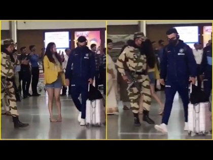 Coronavirus : Virat Kohli ignores fan's selfie request at airport, watch video svg | Video : 'ती' सेल्फी घेण्यासाठी धावत आली अन् विराट कोहलीनं केलं असं काही