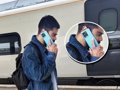 Which company smartphone used by former Indian cricket team captain Virat Kohli?, mysterious blue smartphone leaves fans confused | Virat Kohli Phone : विराट कोहली कोणता फोन वापरतो माहित्येय?; भारतात अजून लाँचही नाही झाला, जाणून घ्या किंमत 
