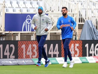 ICC World Cup 2019 : Indian dressing room in Trent Bridge, Watch Video | ICC World Cup 2019 : चला करूया टीम इंडियाच्या ड्रेसिंग रूमची सफर; हार्दिक पांड्याचा हा व्हिडीओ पाहाच!