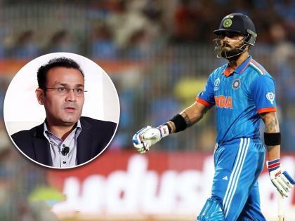 Virender Sehwag praises Virat Kohli after his stunning knock of 85 against Australia in ICC ODI World Cup 2023  | "जहाँ मॅटर बड़े होते हैं वहाँ...", किंग कोहलीची 'विराट' खेळी अन् सेहवागचा 'शायराना अंदाज'