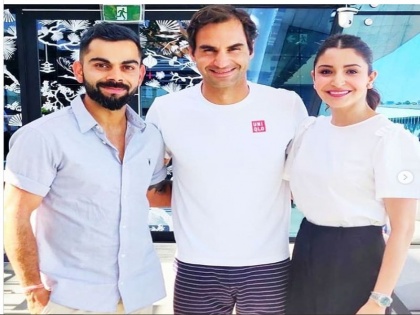 Virat kohli and anushka sharma meet Roger Federer in Australian open | विराट आणि अनुष्काने घेतली रॉजर फेडररची भेट