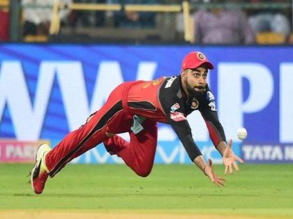 IPL 2018: Anushka Sharma Happy on Virat Kohli's 'catch' | IPL 2018 : विराटच्या ' या ' कॅचवर भाळली अनुष्का शर्मा