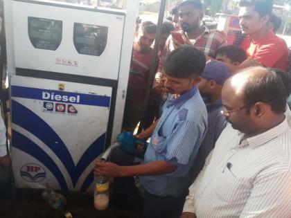 Three nozzle seals of petrol pump at forgkwadi | विसरवाडी येथे पेट्रोलपंपाचे तीन नोझल सील