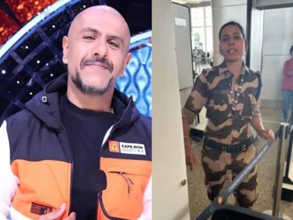 Vishal Dadlani bollywood music composer says he will offer CISFsecurity officer a job who hit Kangana Ranaut | 'मी तिला नोकरी देईन', कंगनाला थोबाडीत मारणाऱ्या CISF महिलेच्या बाजूने गायक विशाल ददलानी