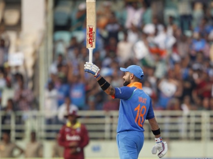 IND Vs WIN 2nd One Day: Virat Kohli reached 10,000 runs in the eleventh innings | IND Vs WIN 2nd One Day : फक्त अकरा डावांत विराट कोहली दहा हजार धावांवर येऊन पोहोचला
