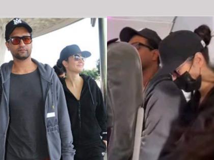 Katrina Kaif traveled in economy class with Vicky Kaushal, Netkari said - 'If you were with Salman...' | विकी कौशलसोबत कतरिना कैफनं इकोनॉमी क्लासमधून केला प्रवास, नेटकरी म्हणाले - 'सलमानसोबत असतीस तर...'