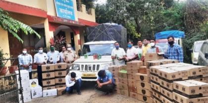 Stocks of foreign liquor seized in Palghar | पालघरमध्ये विदेशी मद्याचा साठा जप्त