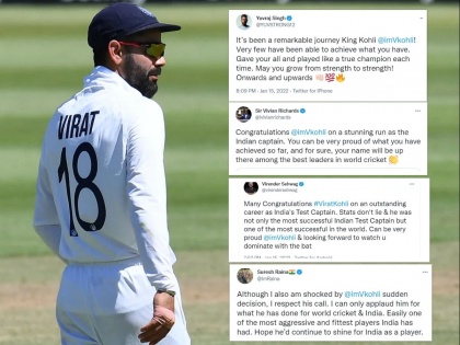 From Yuvraj to Viru : cricket fraternity surprised at Virat Kohli's 'sudden' resignation as Indian Test skipper | तू जगातील सर्वोत्तम कर्णधार आहेस; वीरू, युवी, रैना, इरफान पासून ते सर व्हीव्हीयन रिचर्ड्स यांनी विराट कोहलीच्या निर्णयावर मांडले मत!