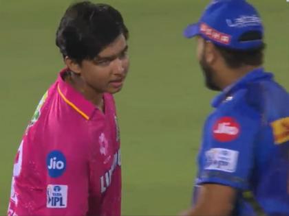 IPL 2025 RR vs MI Rohit Sharma Gives Elder Brother Like Love To Vaibhav Suryavanshi To Melt Hearts Viral Pics | ...अन् हिटमॅन रोहितनं युवा बॅटर वैभवला पुन्हा हिमतीनं मैदानात उतरण्यासाठी दिलं बळ