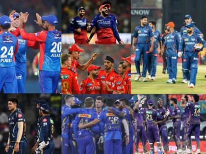 IPL 2025 Playoffs Race Qualification Scenario For RCB PBKS MI GT DC KKR And LSG After SRH RR And CSK Out | IPL 2025 Playoffs Race : आता ४ जागेसाठी ७ दावेदार! कोणत्या संघासाठी कसे आहे प्लेऑफ्सचे समीकरण?