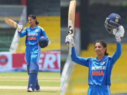 Sri Lanka Womens Tri Nation Series 2025 India Women vs Sri Lanka Women Final Smriti Mandhana Scripts Records With 11th W ODI Hundred | चौकारांच्या हॅटट्रिकसह स्मृती मानधनाने साजरी केली विक्रमी सेंच्युरी!