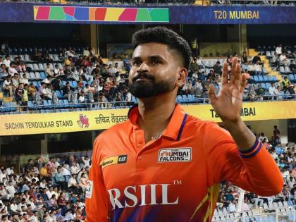 Shreyas Iyer Sobo Mumbai Falcons Reached In T20 Mumbai 2025 Final Play Against Mumbai South Central Maratha Royals At Wankhede Stadium | एक गेली आता दुसरी आली! श्रेयस अय्यरच्या नेतृत्वाखालील संघाला ट्रॉफी जिंकण्याची संधी