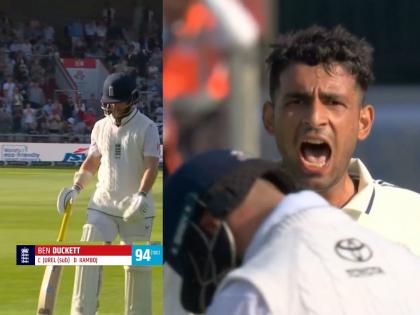 IND vs ENG 4th Test Maiden Wicket For Anshul Kamboj And Ben Duckett Misses Out On A Century By 6 Runs | Anshul Kamboj vs Ben Duckett: अंशुल कंबोजची पहिली टेस्ट विकेट! बेन डकेट 'नर्व्हस नाइंटी'चा शिकार