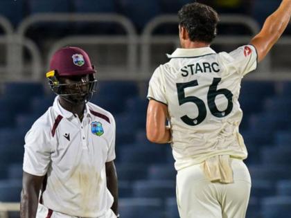 West Indies vs Australia 3rd Test Mitchell Starc Dream Spell He Took A 5 Wicket Haul In Just 15 Deliveries Quickest For Any Bowler To Take A Five For In A Test Inning Record | टेस्टमधील खतरनाक स्पेल! स्टार्कनं १५ चेंडूत २ धावा खर्च करत साधला ५ विकेट्सचा विश्वविक्रमी डाव