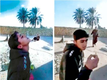 Horrible! The father fired a shotgun at the son's cigarette in mouth | भयावह! मुलाच्या तोंडातल्या सिगारेटवर बापाने झाडली बंदुकीची गोळी 