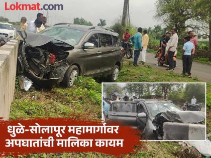Car narrowly escapes falling into canal; Fatal accident near Wadigodri | कार कालव्यात कोसळण्यापासून बचावल्याने अनर्थ टळला; वडीगोद्रीजवळ भीषण अपघात Car narrowly escapes falling into canal; Fatal accident near Wadigodri | कार कालव्यात कोसळण्यापासून बचावल्याने अनर्थ टळला; वडीगोद्रीजवळ भीषण अपघात