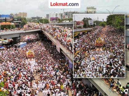 Ashadhi Wari Bidding farewell to Pune residents, both palanquin ceremonies head towards Pandharpur via separate routes. | पुणेकरांचा निरोप घेत दोन्ही पालखी सोहळा वेगवेगळ्या वाटेने पंढरपूरच्या दिशेने मार्गस्थ Ashadhi Wari Bidding farewell to Pune residents, both palanquin ceremonies head towards Pandharpur via separate routes. | पुणेकरांचा निरोप घेत दोन्ही पालखी सोहळा वेगवेगळ्या वाटेने पंढरपूरच्या दिशेने मार्गस्थ